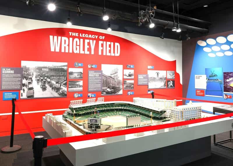 The Legacy of Wrigley Field installation in the Chicago Gallery