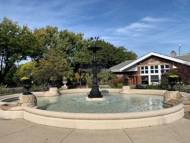 Grand fountain on a sunny day